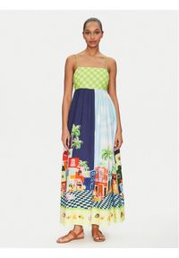 Seafolly Sukienka letnia Cuba 55439-DR Kolorowy Relaxed Fit. Materiał: len, wiskoza. Wzór: kolorowy. Sezon: lato