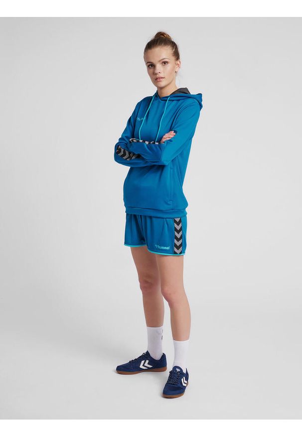 Bluza damska z kapturem Hummel hmlAUTHENTIC Poly. Typ kołnierza: kaptur. Kolor: turkusowy, niebieski, wielokolorowy. Sport: fitness