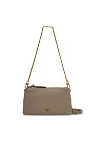 Pinko - PINKO Torebka Double Mini Al 25-26 PLTT 105359 A0QO Szary. Kolor: szary. Materiał: skórzane