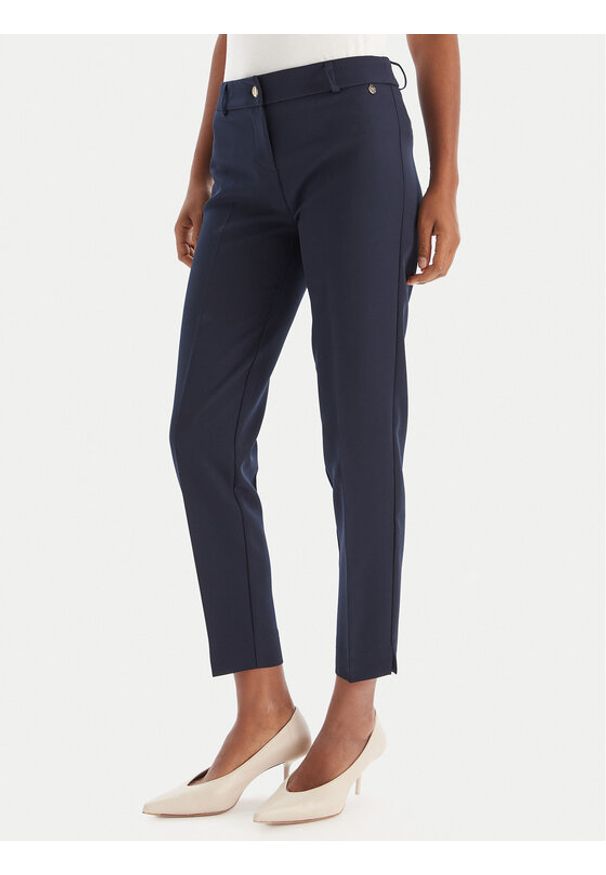 Maryley Spodnie materiałowe MARYLEY-25IB52Z/M17/43BL Granatowy Regular Fit. Kolor: niebieski. Materiał: syntetyk