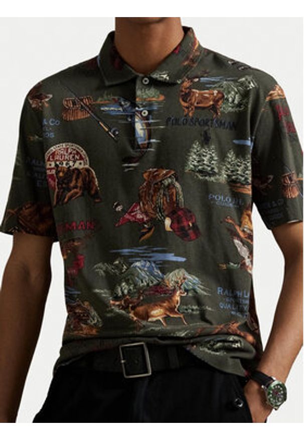 Polo Ralph Lauren Polo 710980789001 Khaki Regular Fit. Typ kołnierza: polo. Kolor: brązowy. Materiał: bawełna