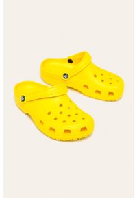 Crocs - Klapki. Nosek buta: okrągły. Kolor: żółty. Materiał: syntetyk, materiał, guma. Wysokość obcasa: niski #2
