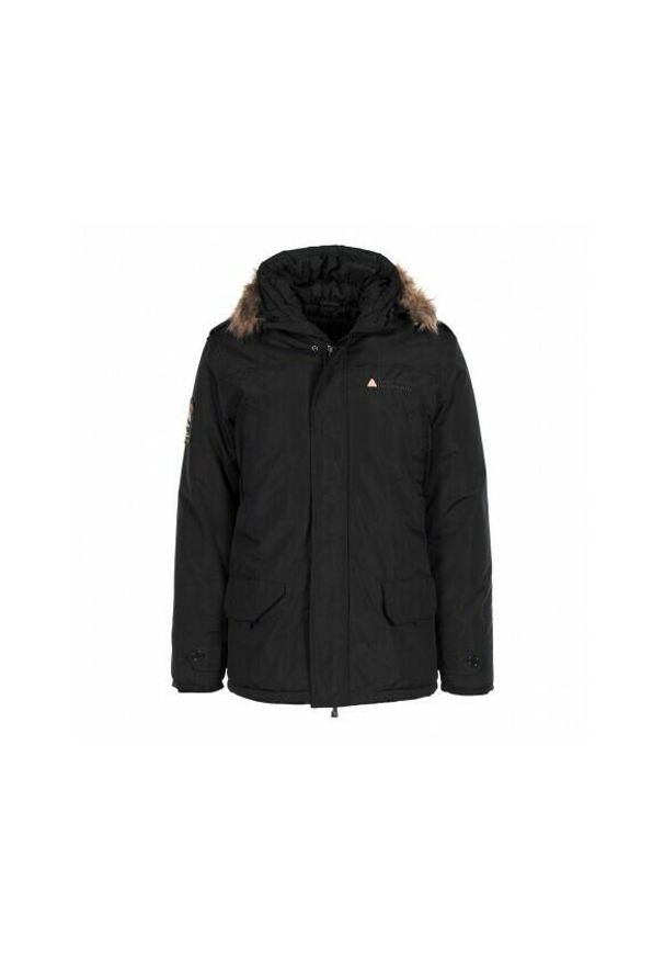 PEAK MOUNTAIN - Parka Peak Mountain Capeak. Typ kołnierza: kołnierzyk stójkowy. Kolor: czarny. Materiał: futro. Sezon: zima