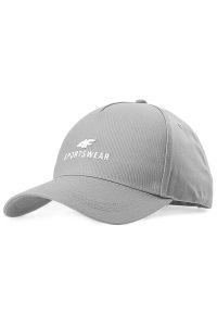 4f - Czapka 4F Strapback WSS24ACABU26625S - szara. Kolor: szary. Materiał: bawełna. Styl: klasyczny