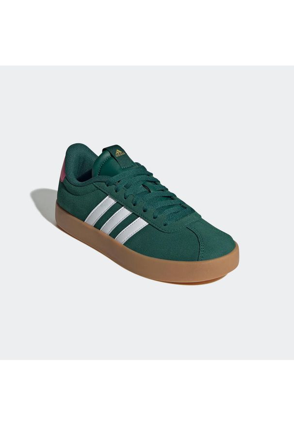 Adidas - Buty damskie ADIDAS VL Court 3.0. Kolor: zielony. Materiał: guma, kauczuk, skóra. Sport: skateboard