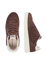 Guess Jeans Sneakersy EO-XL250041 Brązowy ciemny. Kolor: brązowy. Materiał: zamsz, skóra #5