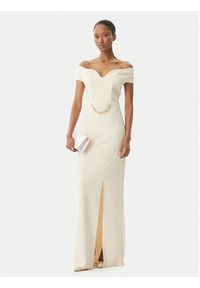 Rinascimento Sukienka wieczorowa CFC0123610003 Beżowy Regular Fit. Kolor: beżowy. Materiał: syntetyk. Styl: wizytowy #4