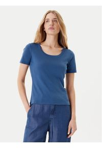 United Colors of Benetton - United Colors Of Benetton T-Shirt 3GA2D1066 Granatowy Slim Fit. Kolor: niebieski. Materiał: bawełna