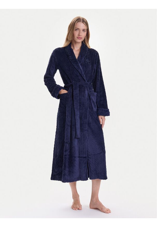 Lauren Ralph Lauren - LAUREN RALPH LAUREN Szlafrok ILN52455F Granatowy. Kolor: niebieski. Materiał: syntetyk