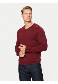Selected Homme Sweter 16090147 Czerwony Regular Fit. Kolor: czerwony. Materiał: bawełna #1