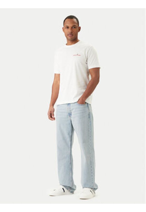 Guess Jeans T-Shirt M6GIC0 K8HM0 Biały Regular Fit. Kolor: biały. Materiał: bawełna