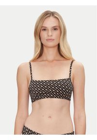 BOSS Góra od bikini Bb Monogram 50535267 Czarny Regular Fit. Kolor: czarny. Materiał: syntetyk