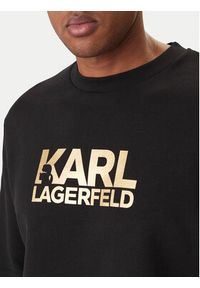 Karl Lagerfeld - KARL LAGERFELD Bluza 705780 561917 Czarny Regular Fit. Typ kołnierza: dekolt w karo. Kolor: czarny. Materiał: bawełna #3