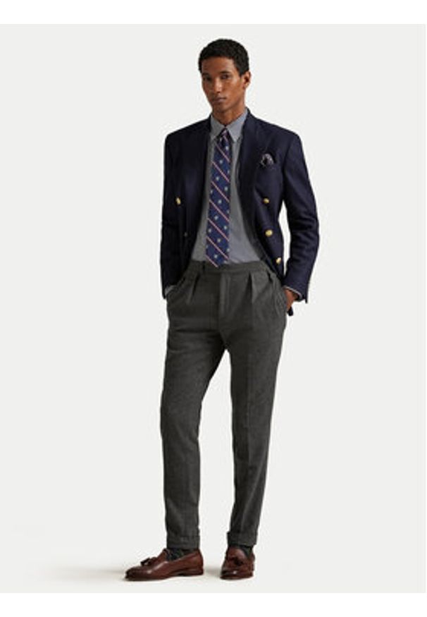 Polo Ralph Lauren Koszula 710929346022 Granatowy Custom Fit. Typ kołnierza: polo. Kolor: niebieski. Materiał: bawełna