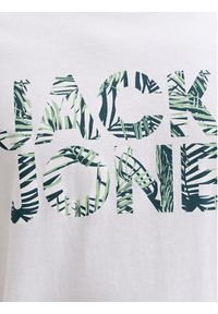 Jack & Jones T-Shirt Ejeff Logo 12288536 Biały Regular Fit. Kolor: biały. Materiał: bawełna #5