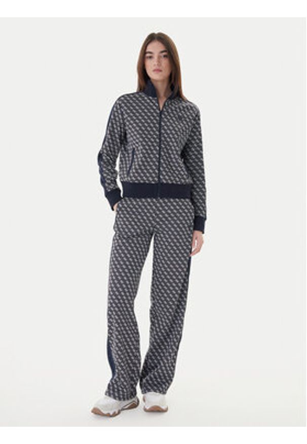 Guess Spodnie dresowe V6RB09 K2042 Granatowy Wide Leg. Kolor: niebieski. Materiał: syntetyk