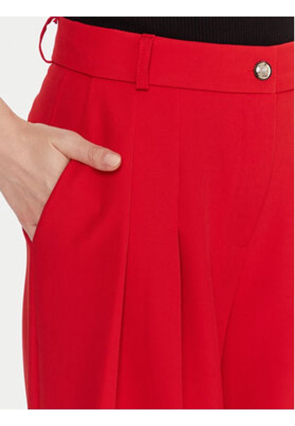 Maryley Spodnie materiałowe 25IB579/43MA Czerwony Regular Fit. Kolor: czerwony. Materiał: syntetyk