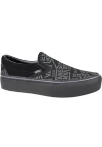 Buty sportowe do chodzenia damskie, Vans 66 Classic Slip-On Platform. Zapięcie: bez zapięcia. Kolor: czarny. Obcas: na platformie. Model: Vans Classic. Sport: turystyka piesza #1