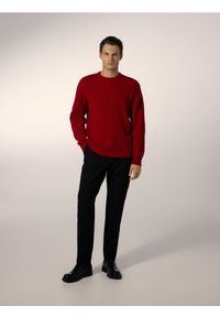 Reserved - Sweter z wełną - czerwony. Kolor: czerwony. Materiał: wełna #1