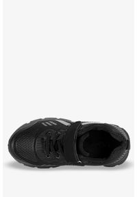 Casu - Czarne buty sportowe na rzep casu 19-11-21-m-sz. Zapięcie: rzepy. Kolor: czarny, wielokolorowy, szary