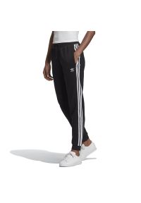 Adidas - Spodnie adidas Slim Pants GD2255 - czarne. Kolor: czarny. Materiał: bawełna, tkanina, poliester, dresówka. Wzór: aplikacja