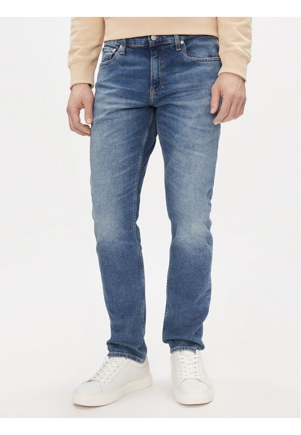 Calvin Klein Jeans Jeansy Slim J30J324201 Granatowy Slim Fit. Kolor: niebieski