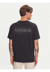 Napapijri T-Shirt Albula NP0A4I34 Czarny Relaxed Fit. Kolor: czarny. Materiał: bawełna