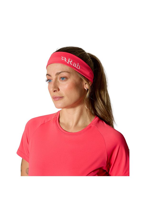 Opaska sportowa Rab Talus Headband z odblaskiem. Kolor: różowy. Styl: sportowy