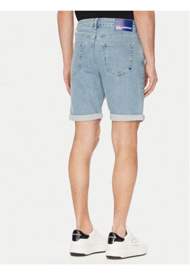 Karl Lagerfeld Jeans Szorty jeansowe A2M10129 Niebieski Slim Fit. Kolor: niebieski. Materiał: bawełna