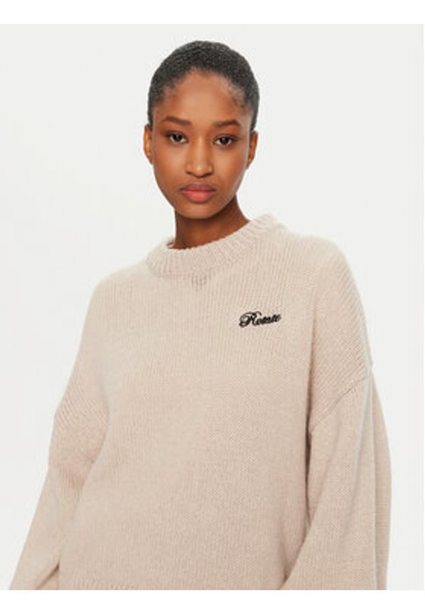 ROTATE Sweter 1133772313 Beżowy Regular Fit. Kolor: beżowy. Materiał: syntetyk