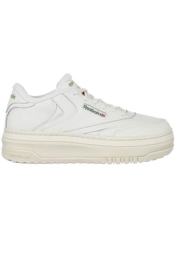 Buty do chodzenia damskie Reebok Club C Extra. Kolor: biały. Materiał: materiał, skóra, syntetyk. Szerokość cholewki: normalna. Model: Reebok Club. Sport: turystyka piesza
