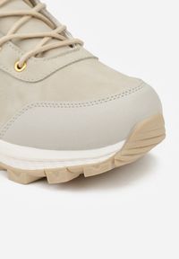 Born2be - Beżowe Botki Śniegowce w Trekkingowym Stylu na Grubej Podeszwie Elorene. Kolor: beżowy. Materiał: wełna, dzianina. Sezon: zima. Styl: klasyczny, elegancki #5