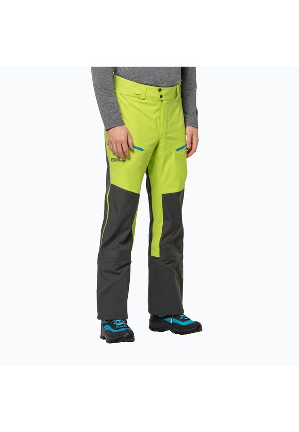 Spodnie skiturowe męskie Jack Wolfskin Alpspitze 3L. Kolor: zielony. Sezon: zima. Sport: narciarstwo