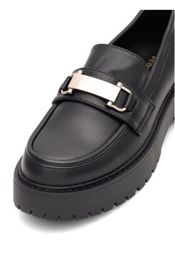 DeeZee Loafersy BLANCHE HY18638-4 Czarny. Kolor: czarny. Materiał: skóra