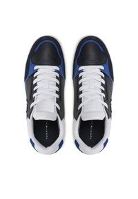 TOMMY HILFIGER - Tommy Hilfiger Sneakersy Th Basket Street Mix FM0FM04695 Granatowy. Kolor: niebieski. Materiał: skóra #6