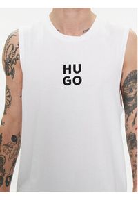 Hugo Tank top Beach 50510189 Biały Regular Fit. Kolor: biały. Materiał: bawełna