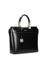 Kazar - Czarna torebka damska. Kolor: czarny. Sezon: lato. Materiał: skórzane. Styl: elegancki, biznesowy #3