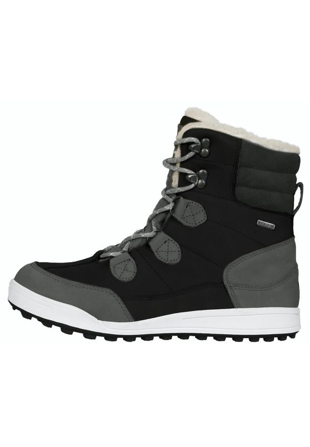 GUGGEN MOUNTAIN - Wodoodporne buty zimowe damskie futro wełna jagnięca. Kolor: szary. Materiał: futro, wełna. Sezon: zima. Styl: elegancki