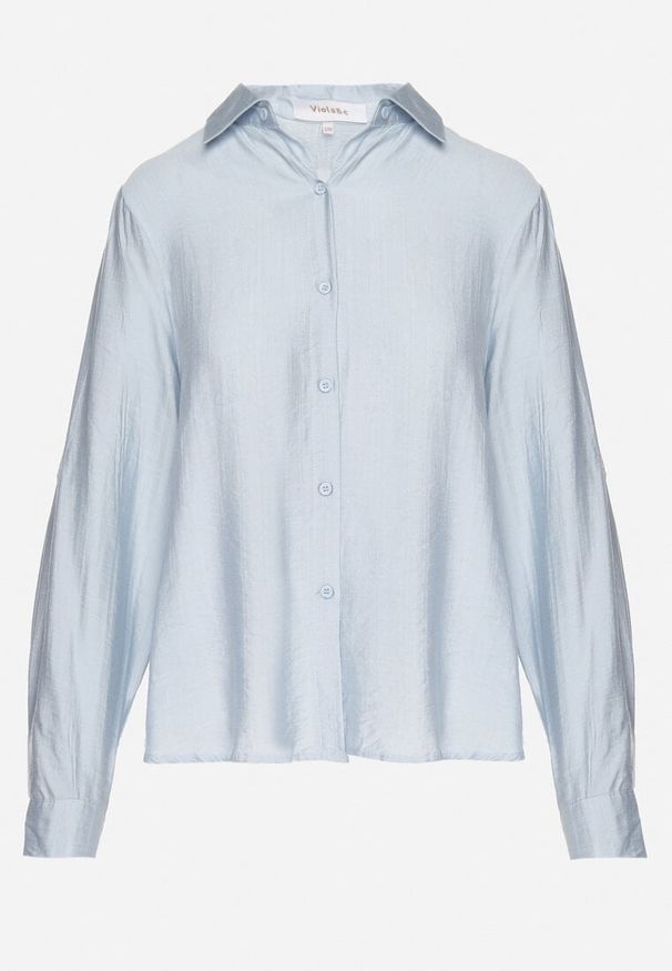 Born2be - Jasnoniebieska Koszula Oversize z Rękawami z Możliwością Podpięcia Sorria. Okazja: na co dzień. Kolor: niebieski. Materiał: jeans. Długość rękawa: długi rękaw. Długość: długie. Styl: klasyczny, elegancki, casual