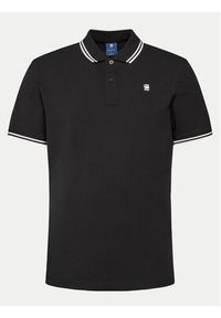 G-Star RAW - G-Star Raw Polo Dunda D17127-5864 Czarny Slim Fit. Typ kołnierza: polo. Kolor: czarny. Materiał: bawełna #5