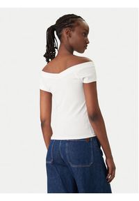 Tommy Jeans Bluzka DW0DW22265 Biały Slim Fit. Kolor: biały. Materiał: bawełna #5