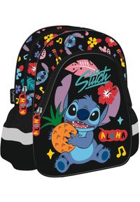 Derform - PLECAK 23X28X13 1ZAM 3KIESZ STITCH BLACK ALOHA