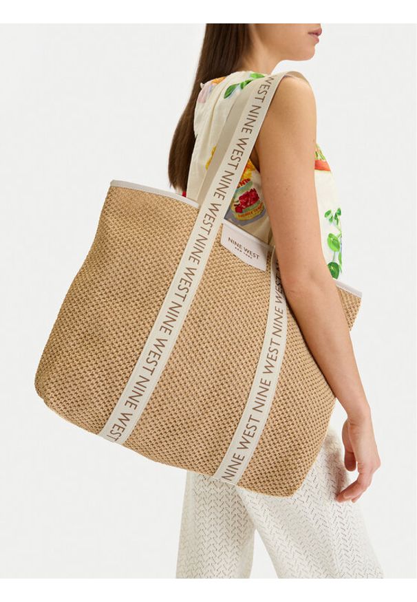 Nine West Torebka CEO-Avenia-LA374-4513-6 Beżowy. Kolor: beżowy