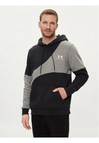 Under Armour Bluza Ua Essential Flc Blocked Hd 1383070-001 Czarny Loose Fit. Kolor: czarny. Materiał: bawełna