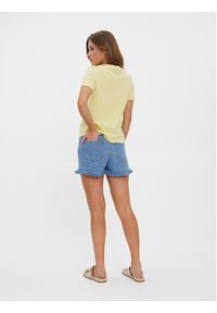 Vero Moda T-Shirt Paula 10243889 Żółty Regular Fit. Kolor: żółty. Materiał: bawełna