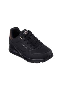 skechers - Buty na co dzień unisex SKECHERS UNO GEN 1 SHIMMER eko skóra. Okazja: na co dzień. Kolor: czarny. Materiał: skóra