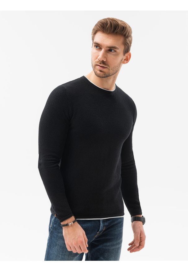 Czarny sweter Ombre Clothing na co dzień, casualowy