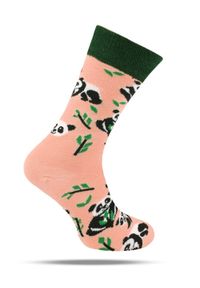 His Story - Skarpetki Bawełniane - Tematyczne - Panda i Pędy Bambusa. Kolor: wielokolorowy. Materiał: elastan, bawełna, poliamid #6