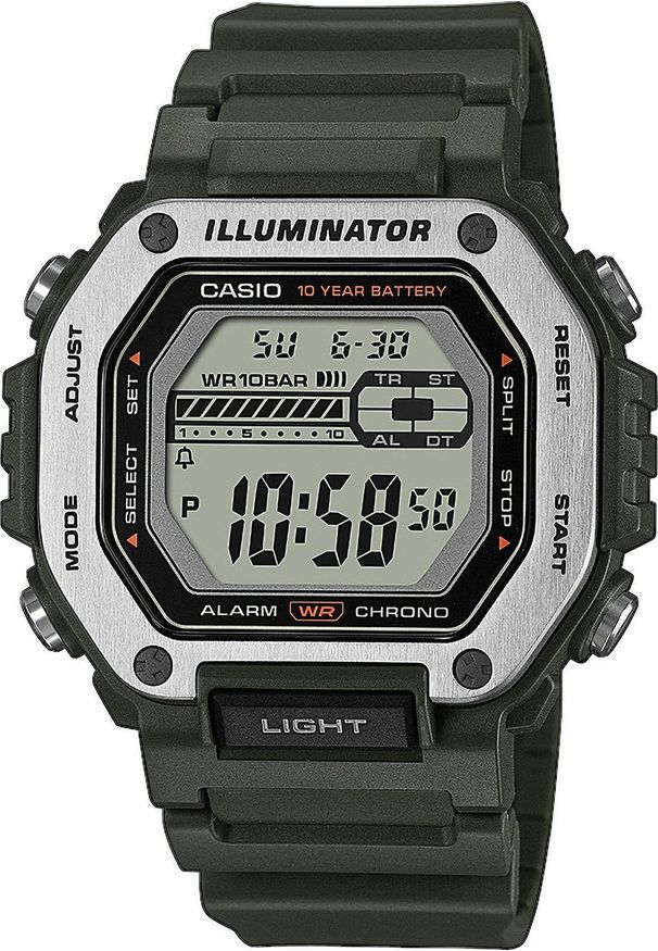 Zegarek Casio Zegarek męski Casio MWD-110H-3AVEF zielony. Kolor: zielony