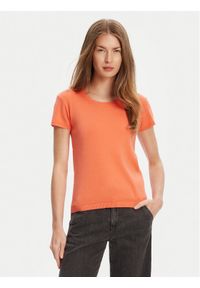 United Colors of Benetton - United Colors Of Benetton T-Shirt 1091D1M10 Pomarańczowy Regular Fit. Kolor: pomarańczowy. Materiał: bawełna